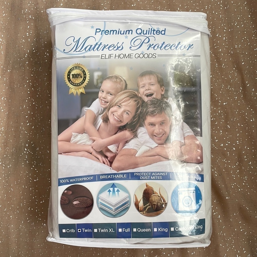 Brand New Premium Quilted 100% Waterproof Washable Twin Size Mattress Protector